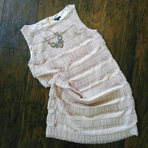 Ann Taylor Fringe Shift Dress Size 4